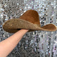 Tobacco suede Hat & Lt Topaz Rhinestones