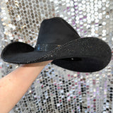 Black Suede & Black Rhinestones