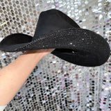 Black Suede & Black Rhinestones