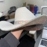 DEFECTIVE: Large white w/ ab rhinesones