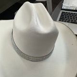 DEFECTIVE: Large white w/ ab rhinesones