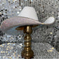 White hat & ab rhinestones