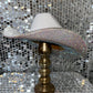 White hat & ab rhinestones