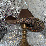 Brown Suede & Leopard Print Rhinestones