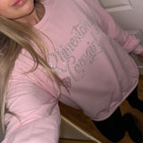 Rhinestone Cowgirl Sweatshirt in Pink