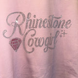 Rhinestone Cowgirl Sweatshirt in Pink