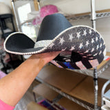 FLASH SALE: Black Straw w/ Back the Blue Flag