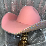 Pink Felt & Ab Rhinestones