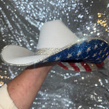 STAGECOACH SALE: White w/ American Flag Underneath Only