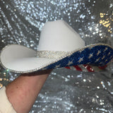 STAGECOACH SALE: White w/ American Flag Underneath Only