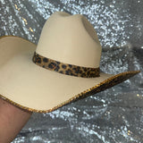 STAGECOACH SALE: American Hat Makers Sand w/ leopard Underneath Only