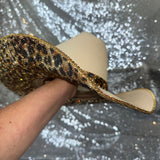 STAGECOACH SALE: American Hat Makers Sand w/ leopard Underneath Only