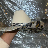 STAGECOACH SALE: Sand w/ big leopard print & crystal