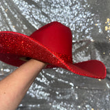 STAGECOACH SALE: Red straw w/ red rhinestones