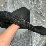 STAGECOACH SALE: Black straw w/ black rhinestones underneath only