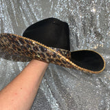 STAGECOACH SALE: Black suede w/ leopard