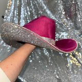STAGECOACH SALE: Pink suede w/ crystal rhinestones