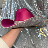 STAGECOACH SALE: Pink suede w/ crystal rhinestones