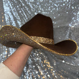 STAGECOACH SALE: Brown Felt w/ lt topaz
