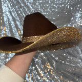 STAGECOACH SALE: Brown Felt w/ lt topaz