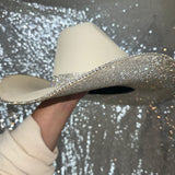 STAGECOACH SALE: Sand straw w/ crystal size 7 3/4