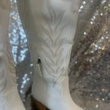 White Inlay Western Tall Boot
