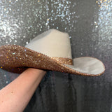 Cream Suede & Champagne Rhinestones