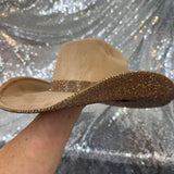 SUMMER SALE: CAMEL SUEDE W/ LT TOPAZ