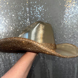Metallic Gold & Lt Topaz Rhinestones
