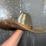 Metallic Gold & Lt Topaz Rhinestones