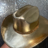 Metallic Gold & Lt Topaz Rhinestones