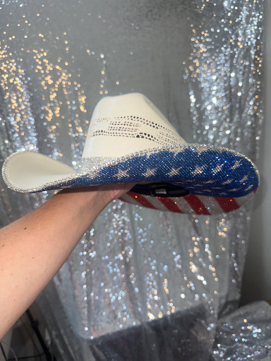 FLASH SALE: Sand hat with American Flag Print