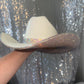 FLASH SALE: Sand round hat with ab rhinestones