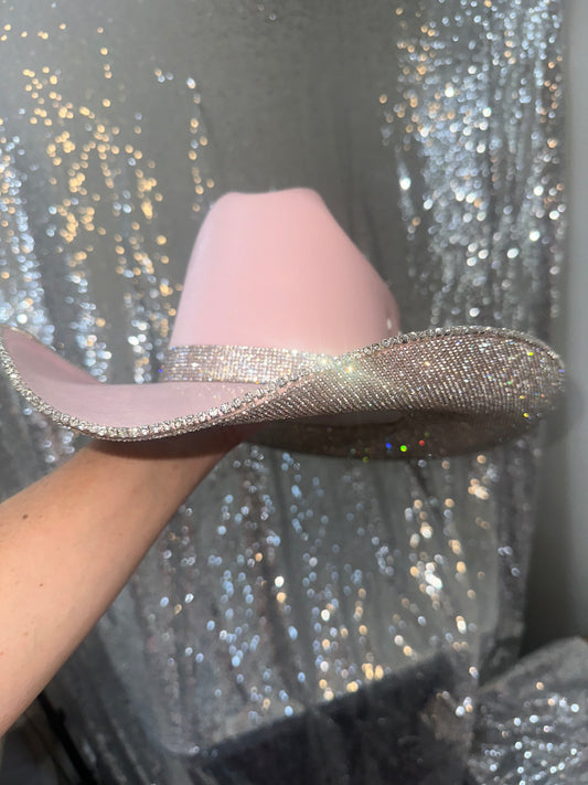 FLASH SALE: Pink hat with crystal rhinestones