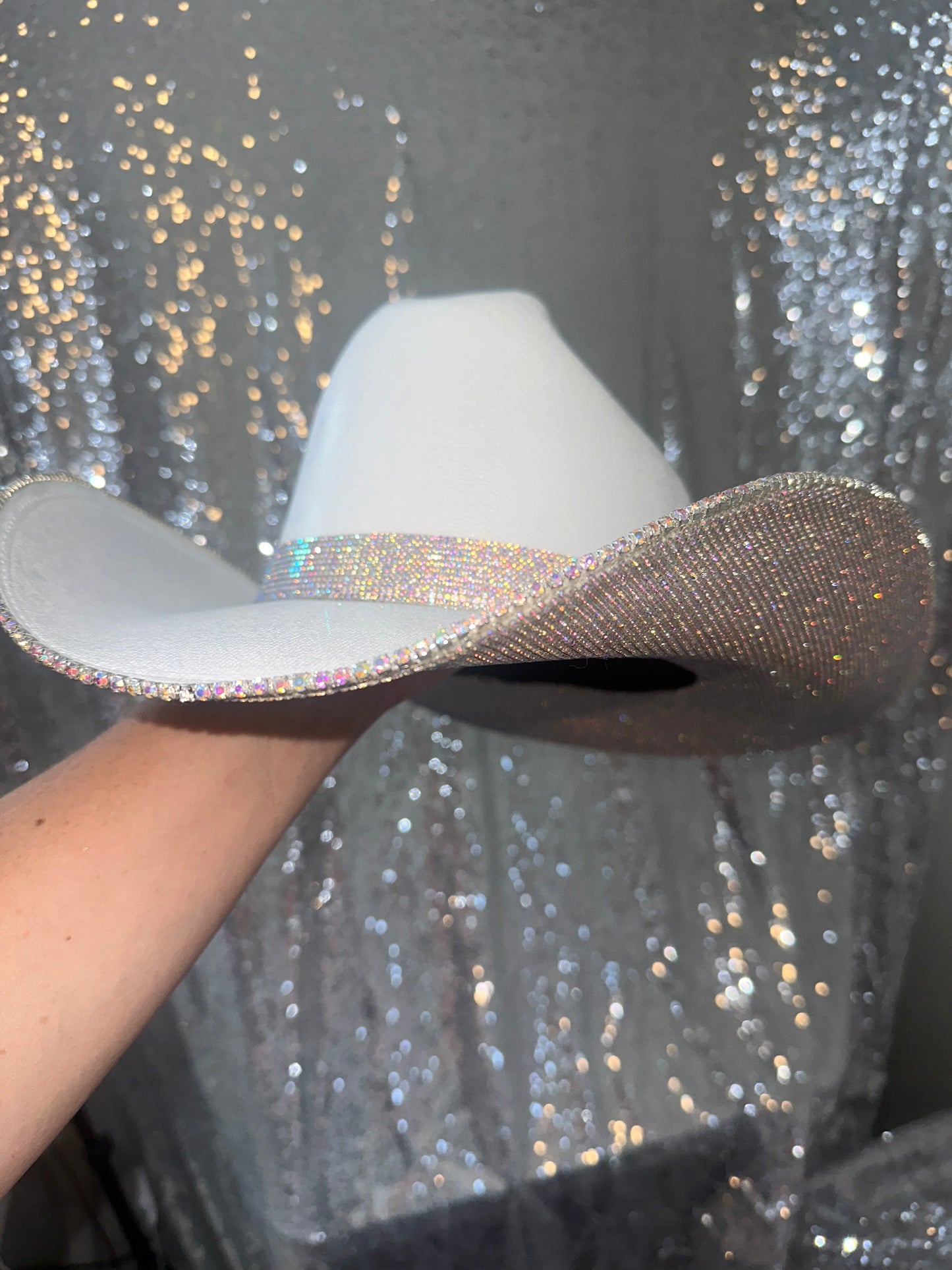 FLASH SALE: White with ab rhinestones