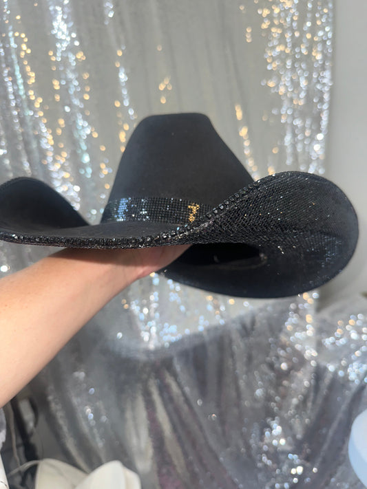 FLASH SALE: Black suede with black rhinestones