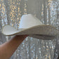 FLASH SALE: DEFECTIVE White and Crystal Rhinestone Hat OS