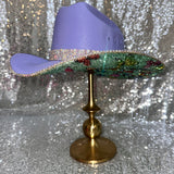FALL FLASH SALE: Kids Purple Straw w/ butterfly rhinestones