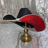 FALL FLASH SALE: Black straw S/M with Mexican Flag