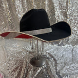 FALL FLASH SALE: Black American Hat Makers Straw w/ American Flag