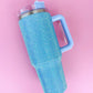 Turquoise Blue Rhinestone Tumbler