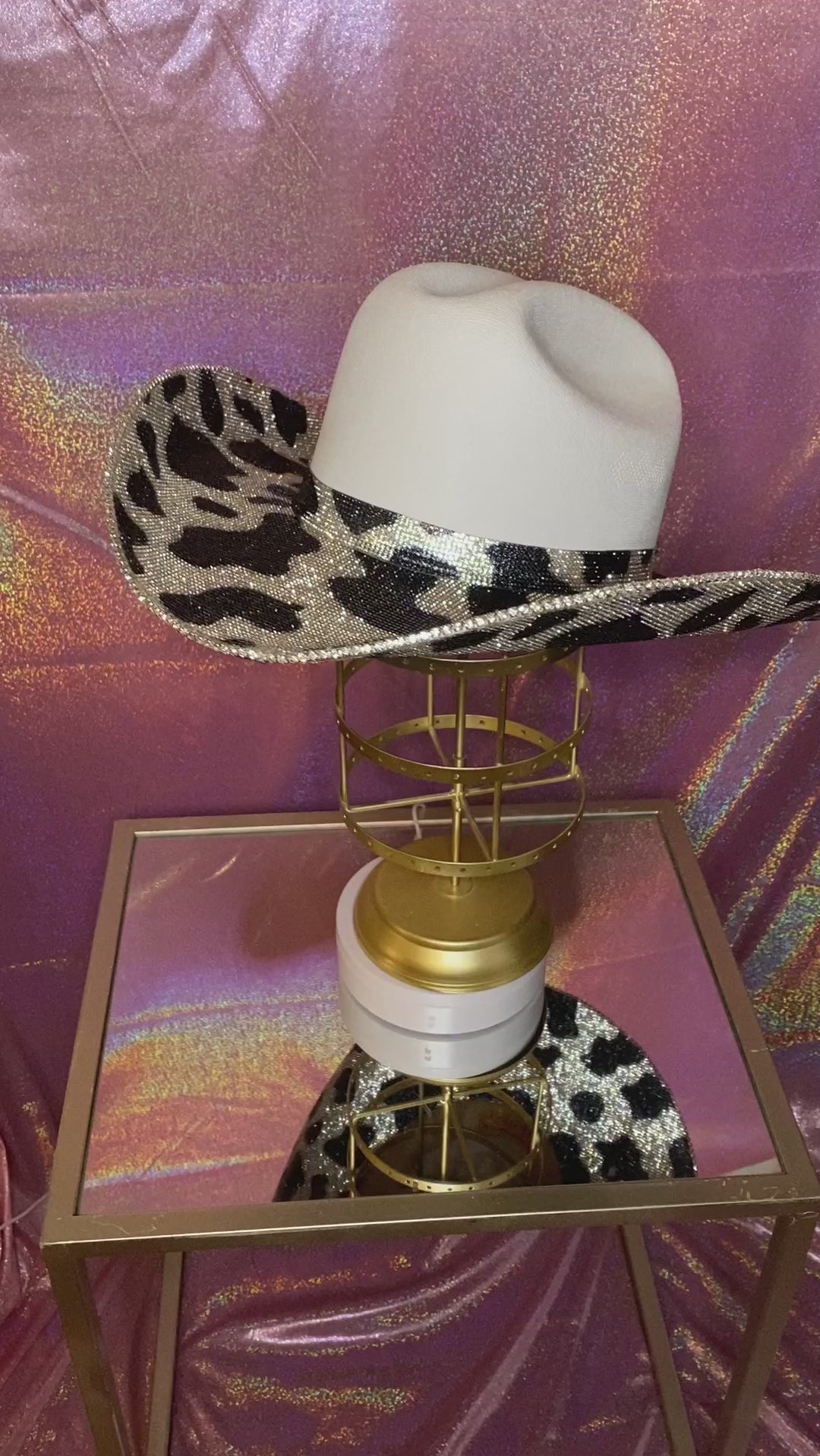 Both brims rhinestoned