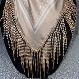 Champagne & gold rhinestone bandana