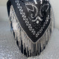 Black & crystal rhinestone bandana