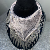 Light pink & crystal rhinestone bandana