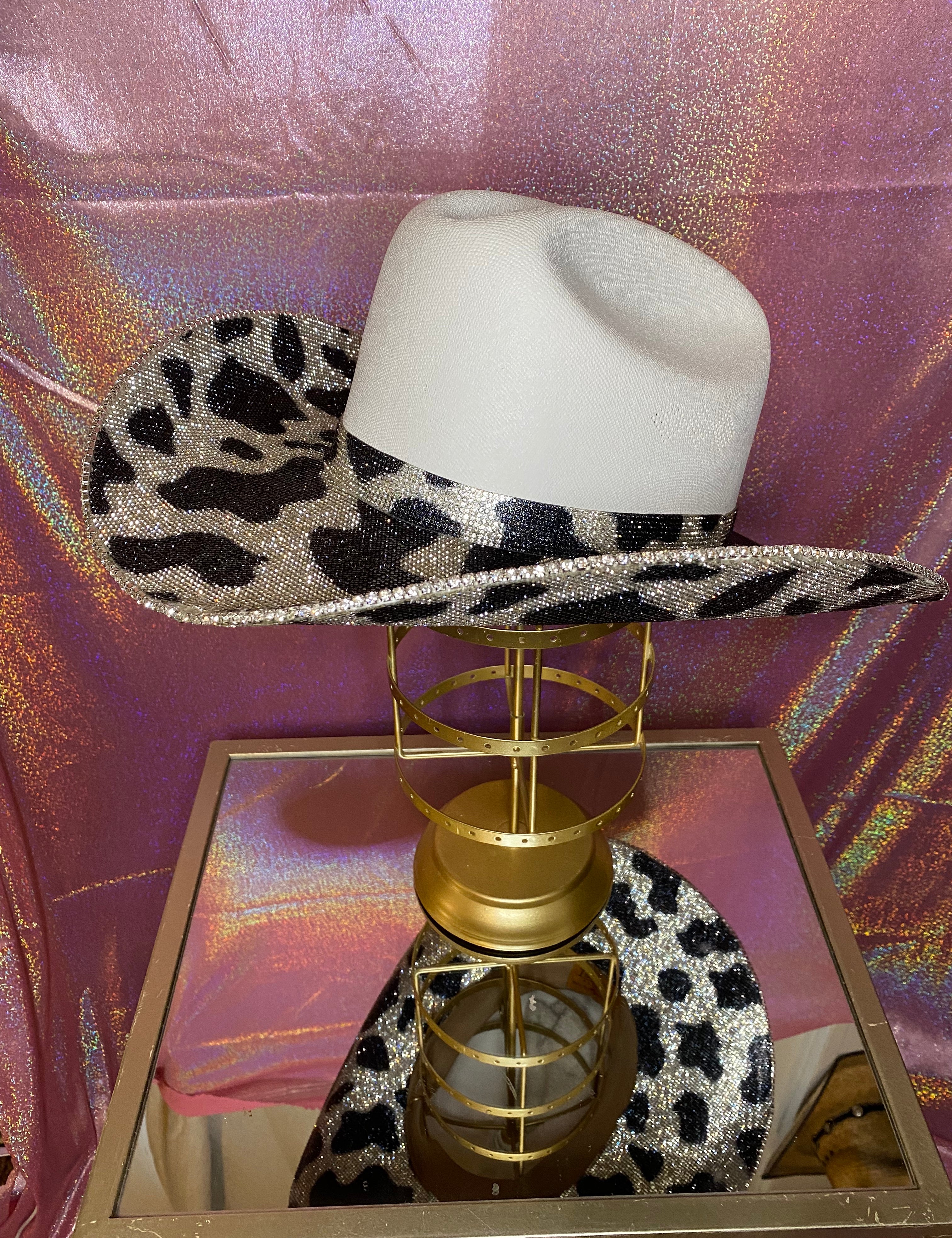 Both brims rhinestoned