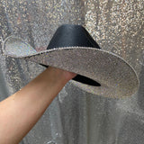Black and Crystal Hat