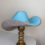 Robins Egg Blue Rhinestone Hat