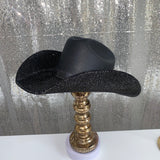 Square shaped "Blacked Out" Hat Style