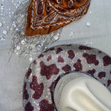Rustic orange & crystal rhinestone bandana